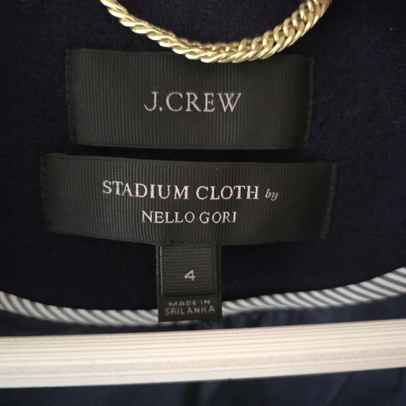J. Crew 4 Old Money Ivy League Academia Stadium Cloth By Nello Gori Wool Peacoat - Picture 3 of 14